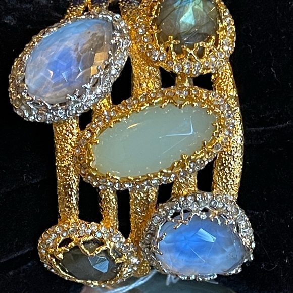 Alexis Bittar Cuff Bracelet Cerulean Jewel Box Laborite Quartz - Picture 2 of 4